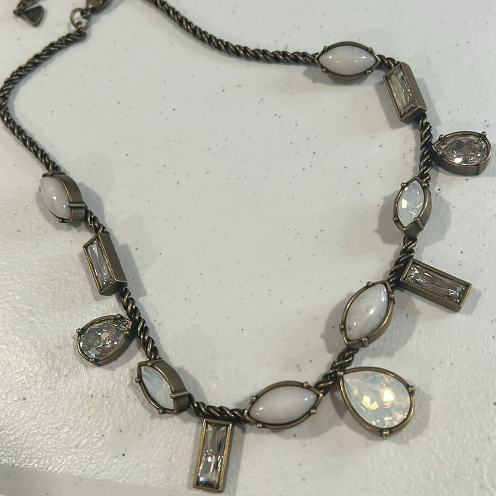 New Silpada KR Necklace with Swarovski Crystals & Genuine Moonstone - Picture 2 of 4